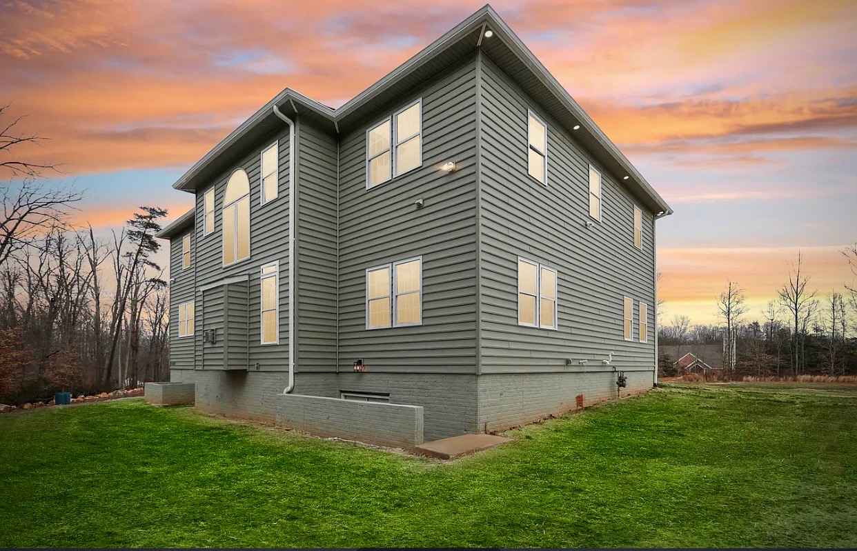 New construction home rear exterior lighting Winchester VA